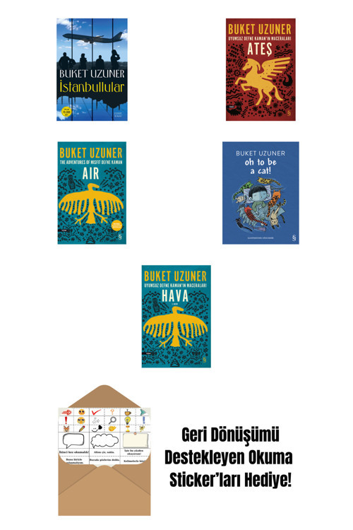 Everest Yayınları Buket Uzuner 5 Kitap Set + Okuma Sticker'Ları