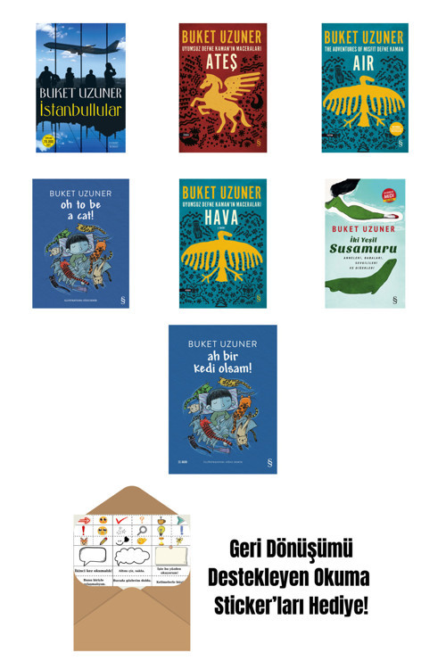 Everest Yayınları Buket Uzuner 7 Kitap Set + Okuma Sticker'Ları