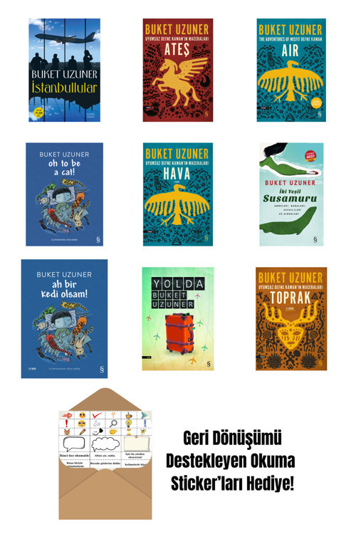Everest Yayınları Buket Uzuner 9 Kitap Set + Okuma Sticker'Ları