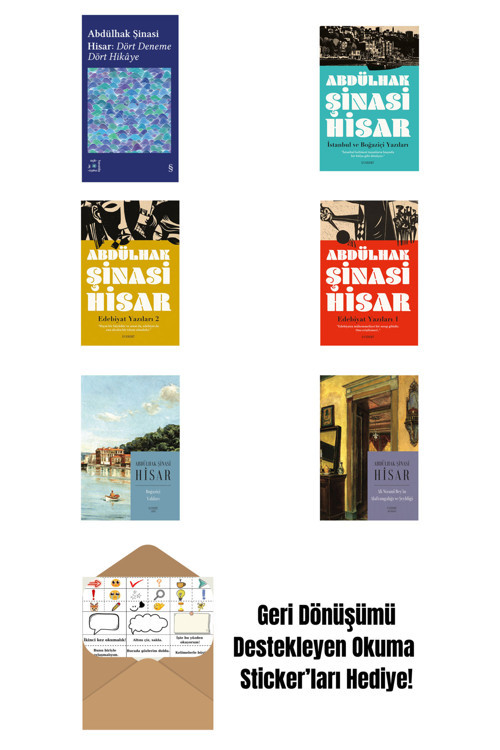 Everest Yayınları Abdülhak Şinasi Hisar 6 Kitap Set + Okuma Sticker'Ları