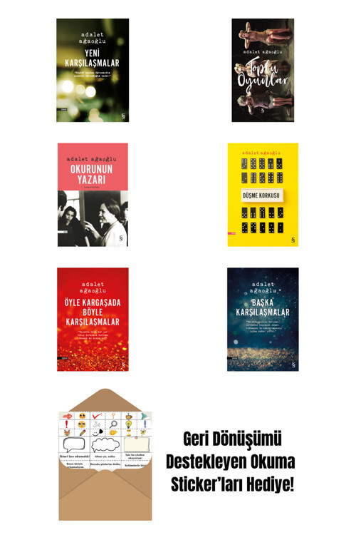 Everest Yayınları Adalet Ağaoğlu 6 Kitap Set + Okuma Sticker'Ları