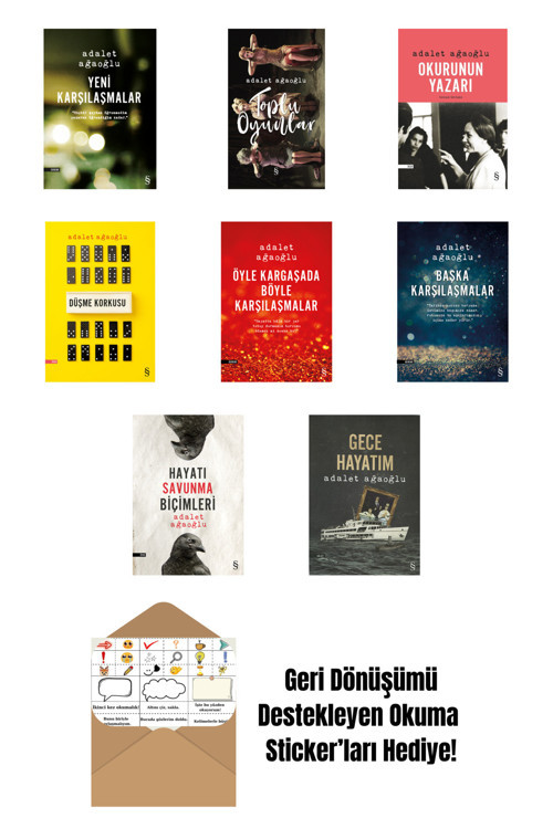 Everest Yayınları Adalet Ağaoğlu 8 Kitap Set + Okuma Sticker'Ları