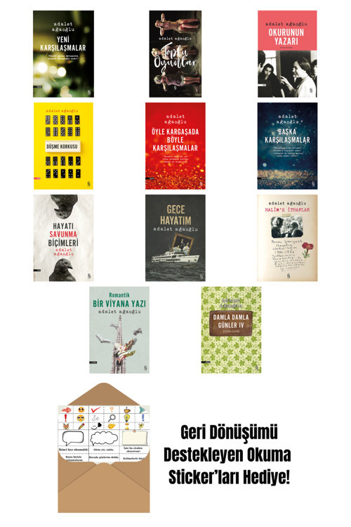 Everest Yayınları Adalet Ağaoğlu 11 Kitap Set + Okuma Sticker'Ları