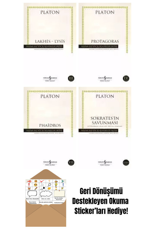 İş Bankası Kültür Yayınları Platon 4 Kitap Seti + Okuma Sticker'Ları