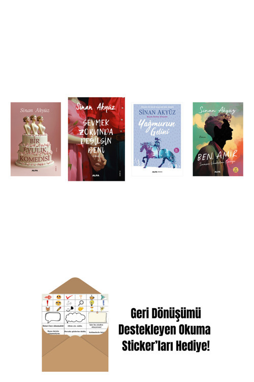 Alfa Yayıncılık Sinan Akyüz 4 Kitap Set + Okuma Sticker'Ları