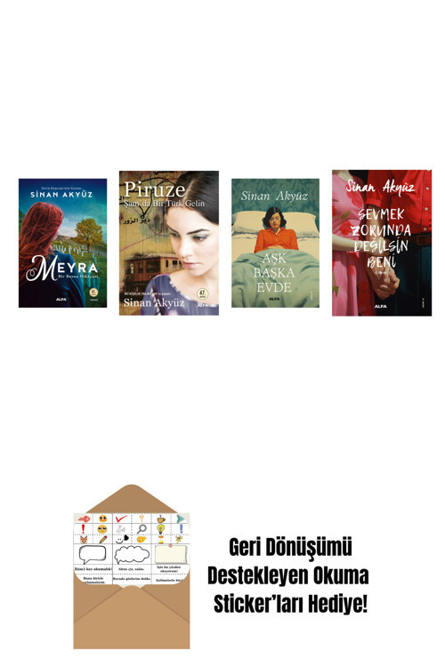 Alfa Yayıncılık Sinan Akyüz 4 Kitap Set + Okuma Sticker'Ları