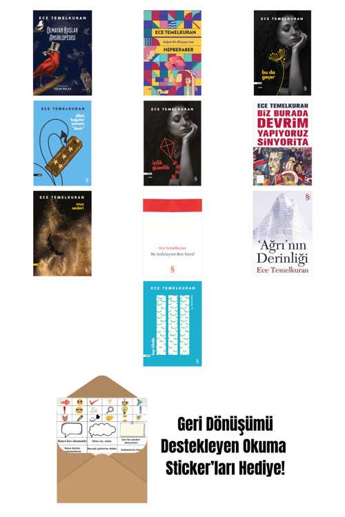 Everest Yayınları Ece Temelkuran 10 Kitap Set + Okuma Sticker'Ları