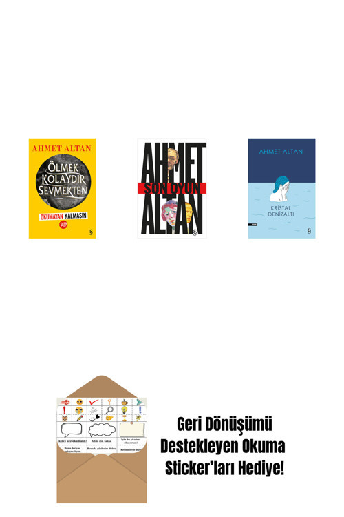 Everest Yayınları Ölmek Kolaydır Sevmekten (Okumayan Kalmasın) + Son Oyun + Kristal Denizaltı + Okuma Sticker'Ları