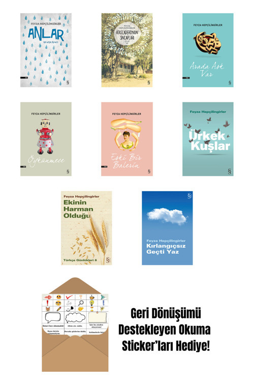 Everest Yayınları Feyza Hepçilingirler 8 Kitap Set + Okuma Sticker'Ları