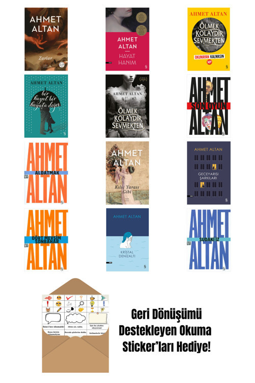 Everest Yayınları Ahmet Altan 12 Kitap Set + Okuma Sticker'Ları