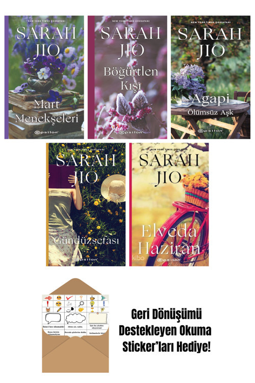 Epsilon Yayınevi Sarah Jio 5 Kitap Seti + Okuma Sticker'Ları
