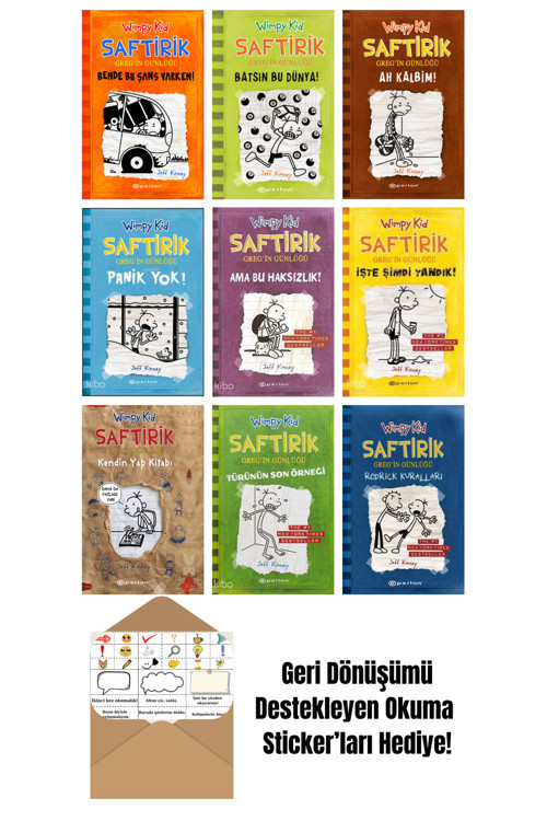 Epsilon Yayınevi Jeff Kinney 9 Kitap Seti + Okuma Sticker'Ları