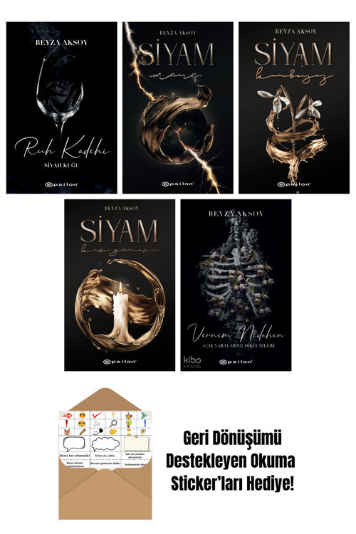 Epsilon Yayınevi Beyza Aksoy 5 Kitap Seti + Okuma Sticker'Ları