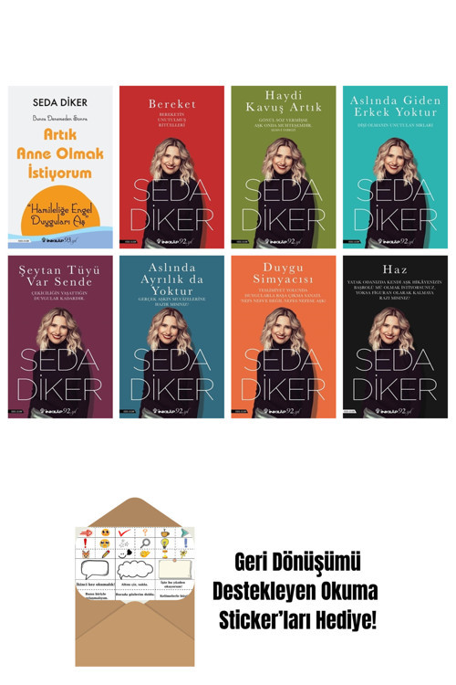 İnkılap Kitabevi Yayınevi Seda Diker 8 Kitap Seti + Okuma Sticker'Ları