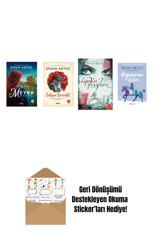 Alfa Yayıncılık Sinan Akyüz 4 Kitap Set + Okuma Sticker'Ları