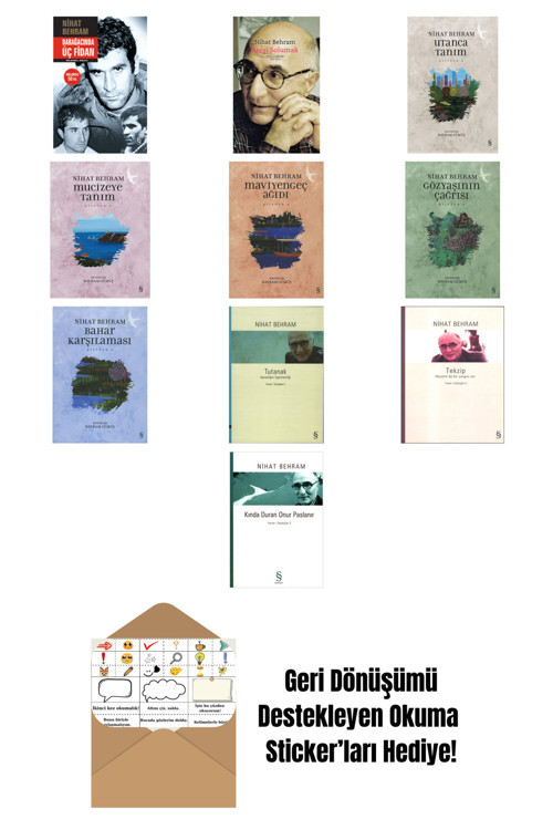 Alfa Yayıncılık Nihat Behram 10 Kitap Set + Okuma Sticker'Ları