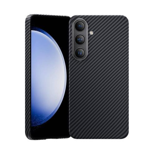 Galaxy S25 Kılıf M-Safe Özellikli Karbon Fiber Essential Armorair 600D Kevlar Kapak Siyah