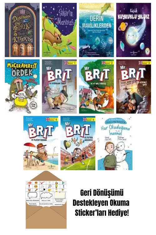 İş Bankası Kültür Yayınları Ahu Ayan 11 Kitap Seti + Okuma Sticker'Ları