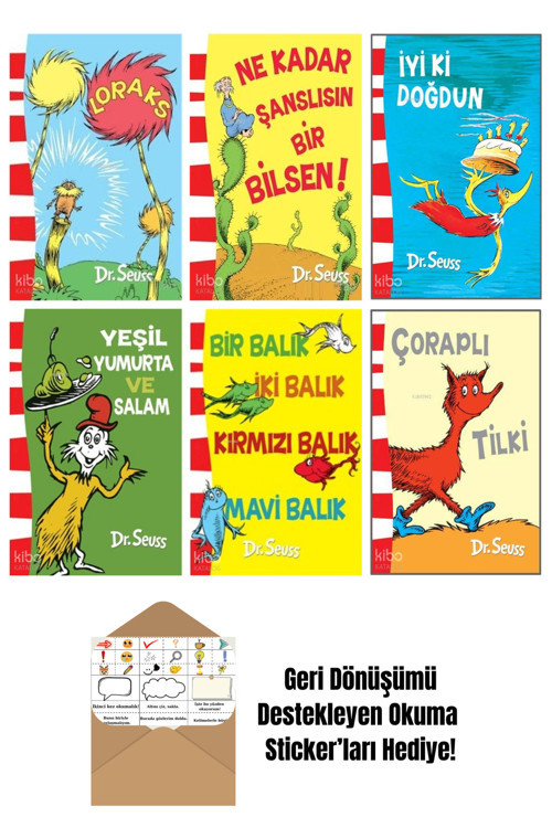 Epsilon Yayınevi Seuss 6 Kitap Seti + Okuma Sticker'Ları