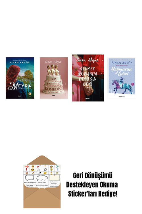 Alfa Yayıncılık Sinan Akyüz 4 Kitap Set + Okuma Sticker'Ları