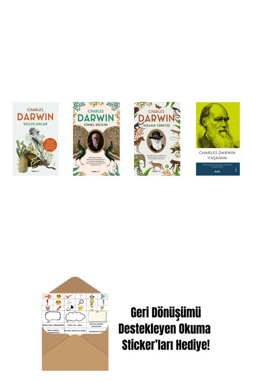 Alfa Yayıncılık Charles Darwin 4 Kitap Set + Okuma Sticker'Ları