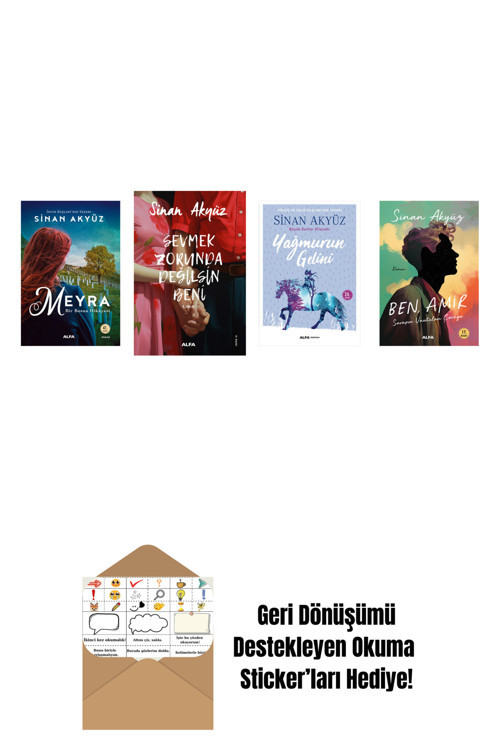 Alfa Yayıncılık Sinan Akyüz 4 Kitap Set + Okuma Sticker'Ları