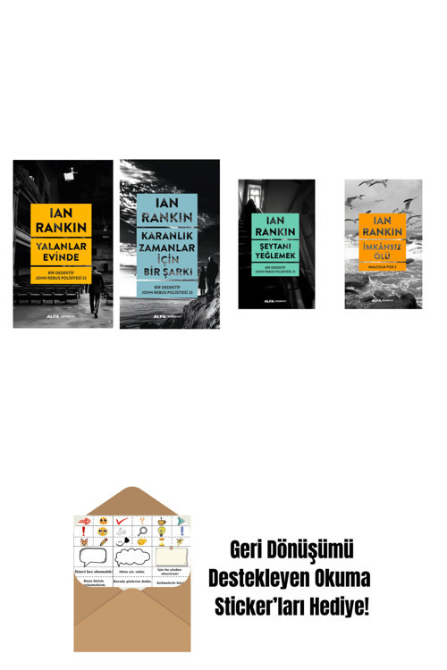 Alfa Yayıncılık Ian Rankin 4 Kitap Set + Okuma Sticker'Ları