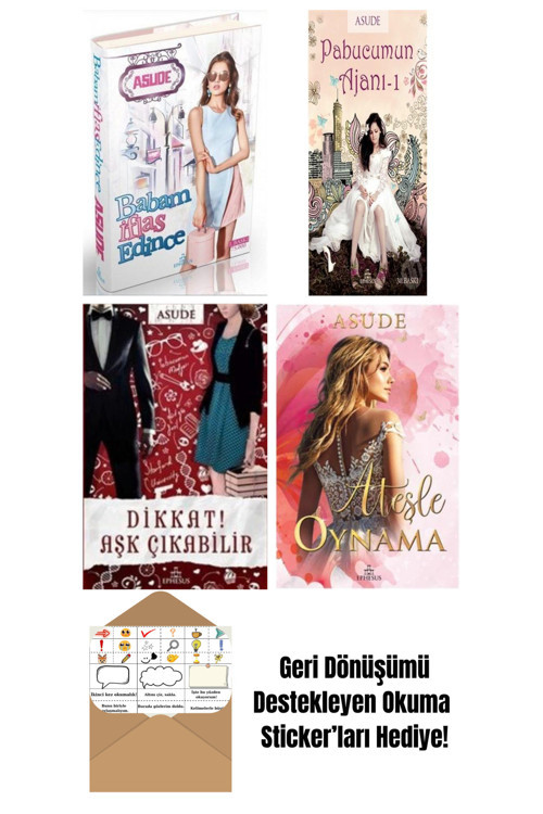 Ephesus Yayınları Asude 4 Kitap Seti + Okuma Sticker'Ları