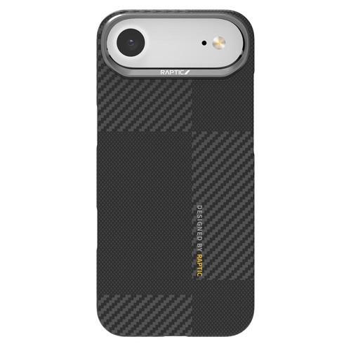İphone 17 Air Kılıf M-Safeli 600D Metal Kamera Çerçeveli Raptic Aramid Fiber Geotik Serisi Siyah