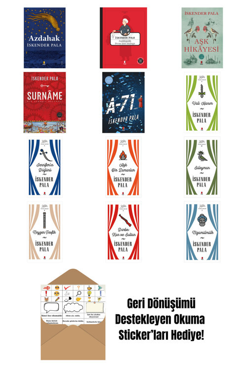 Alfa Yayıncılık İskender Pala 12 Kitap Set + Okuma Sticker'Ları
