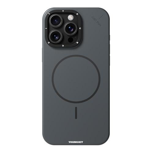 İphone 16 Pro Kılıf M-Safe Şarj Özellikli Dynamag Serisi Kapak Gri