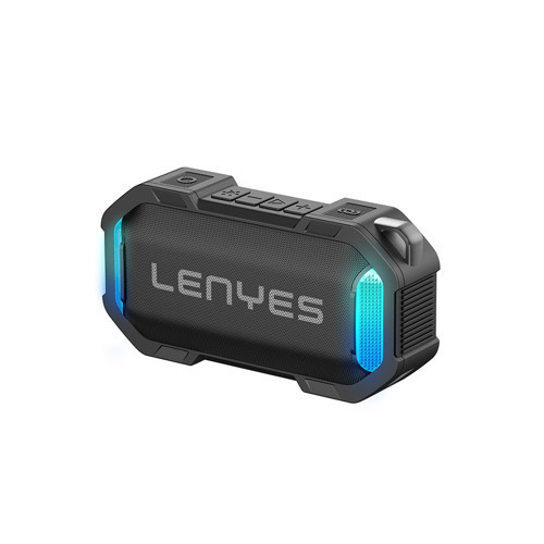 S233 Ritme Duyarlı Rgb Işıklı Taşınabilir Su Geçirmez Tws Bluetooth Hoparlör V5.3 Siyah