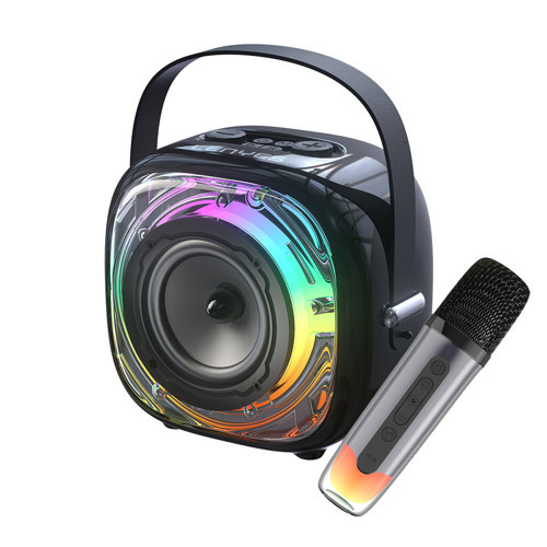 S226 Rgb Işıklı Askılı Mikrofonlu Bluetooth Speaker Hoparlör V5.3 Siyah