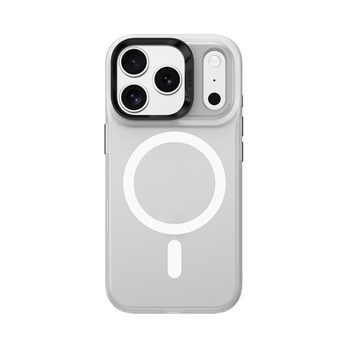 İphone 17 Pro Uyumlu Kılıf M-Safe Şarj Özellikli Lucid Armor Kapak Beyaz