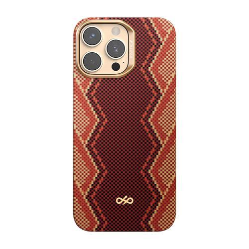 İphone 16 Pro Kılıf M-Safe Şarj Özellikli Raptic Aramid Skin Bionic Serisi Kapak Kırmızı