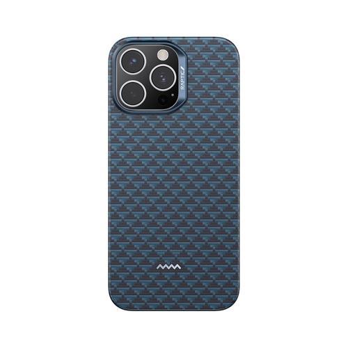 İphone 16 Pro Kılıf M-Safe Şarj Özellikli Aramid Skin Origin Serisi Kapak Lacivert