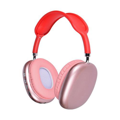 P10 Hi-Fi Ses Kalitesi Ayarlanabilir Ve Katlanabilir Kulak Üstü Bluetooth Kulaklık Kırmızı