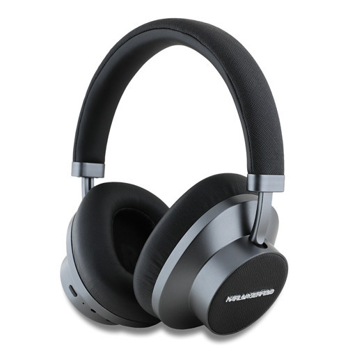 Lisanslı Anc/Enc Özellikli Saffiano Serisi Kulak Üstü Bluetooth Kulaklık V5.3 Siyah