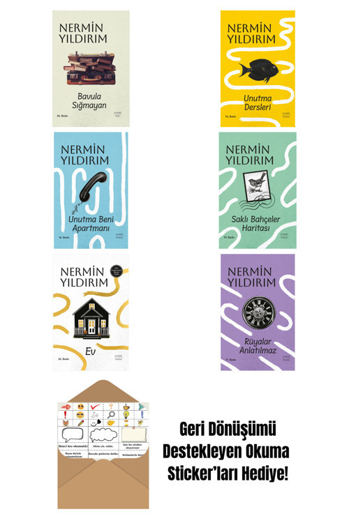 Everest Yayınları Nermin Yıldırım 6 Kitap Set + Okuma Sticker'Ları