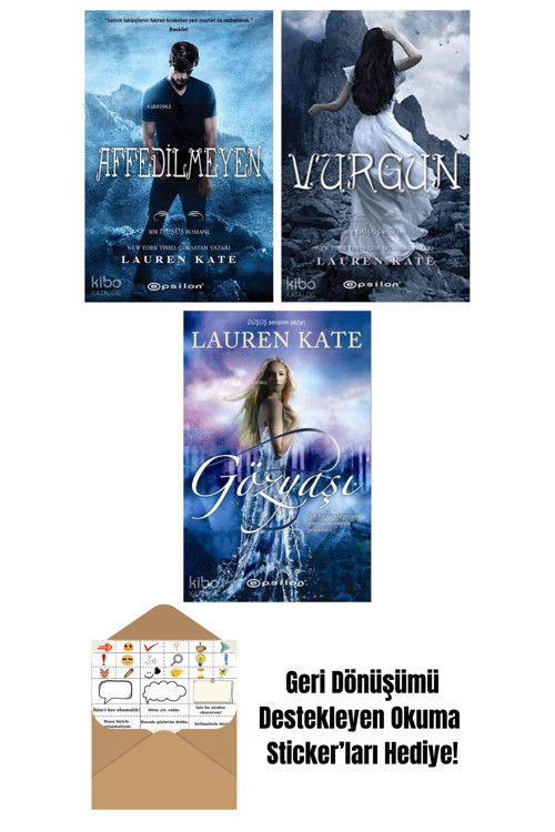Epsilon Yayınevi Lauren Kate 3 Kitap Seti + Okuma Sticker'Ları