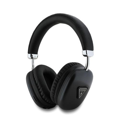 Orjinal Lisanslı Pu Metal Üçgen Logolu Kulak Üstü Bluetooth Kulaklık Luxury Dizayn Siyah