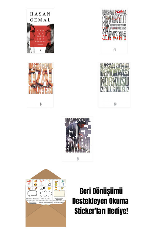 Everest Yayınları Hasan Cemal 5 Kitap Set + Okuma Sticker'Ları