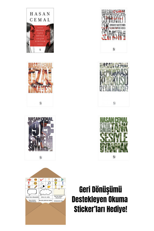 Everest Yayınları Hasan Cemal 6 Kitap Set + Okuma Sticker'Ları