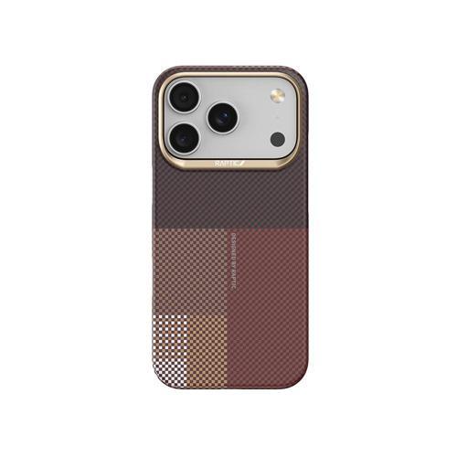 İphone 17 Pro Uyumlu Kılıf M-Safe Şarj Özellikli Raptic Aramid Skin Transform Seri Kapak Kahverengi