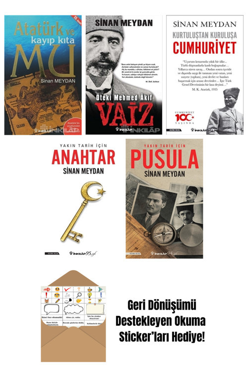 İnkılap Kitabevi Yayınevi Sinan Meydan 5 Kitap Seti + Okuma Sticker'Ları