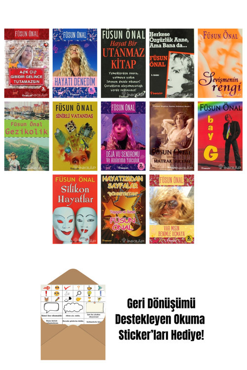 İnkılap Kitabevi Yayınevi Füsun Önal 13 Kitap Seti + Okuma Sticker'Ları