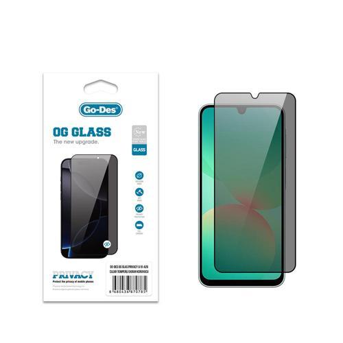 Galaxy A16 Uyumlu Og Glass Privacy Antistatik Temperli Cam Ekran Koruyucu Siyah