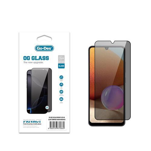 Galaxy A23 Uyumlu Og Glass Privacy Antistatik Temperli Cam Ekran Koruyucu Siyah