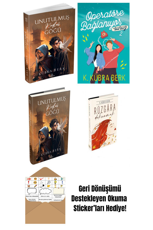 Ephesus Yayınları K. Kübra Berk 4 Kitap Seti + Okuma Sticker'Ları