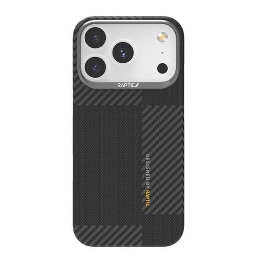 İphone 17 Pro Kılıf M-Safeli 600D Metal Kamera Çerçeveli Raptic Aramid Fiber Geotik Serisi Siyah